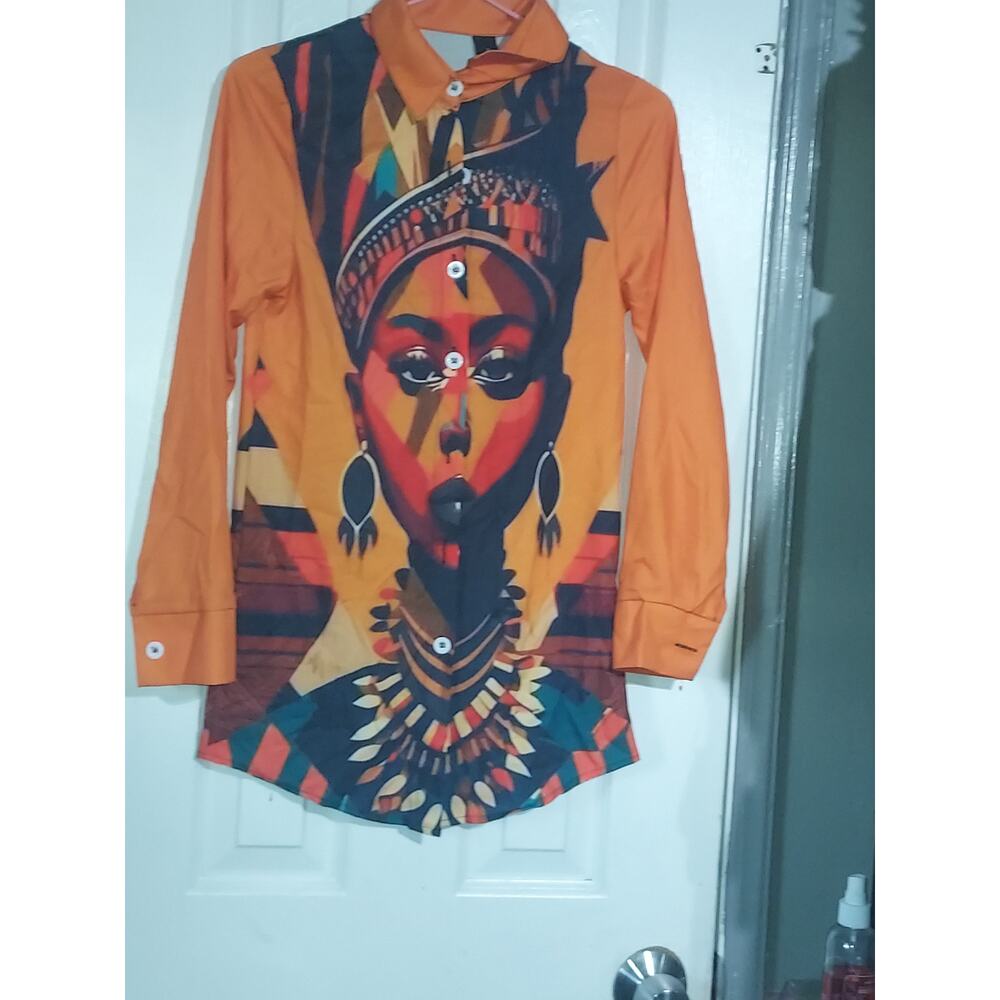 Orange blouse